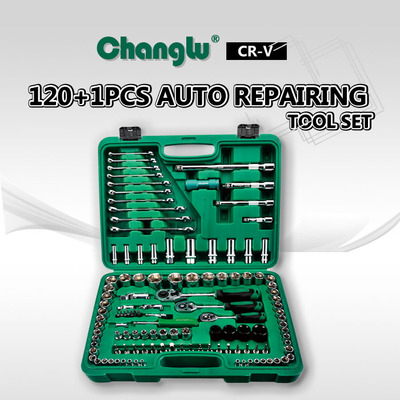 120+1PCS 1/4" 3/8" 1/2" Dr.Auto  Repairing Tool Set