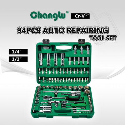 94PCS 1/4" 1/2" Dr. Auto Repairing Tool Set 